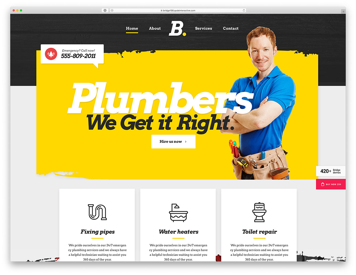 plumber wordpress theme