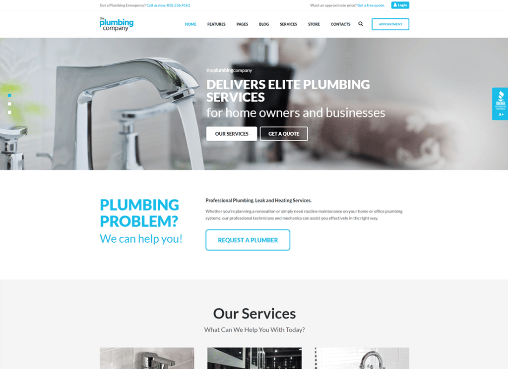 Plumbing | Repair, Building & Construction Elementor WordPress Theme