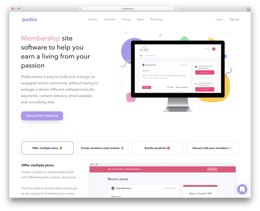 podia lidmaatschap website builder