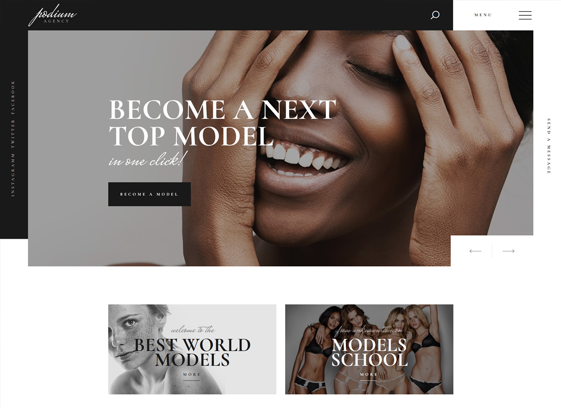 Podium | Model Agency WordPress Theme