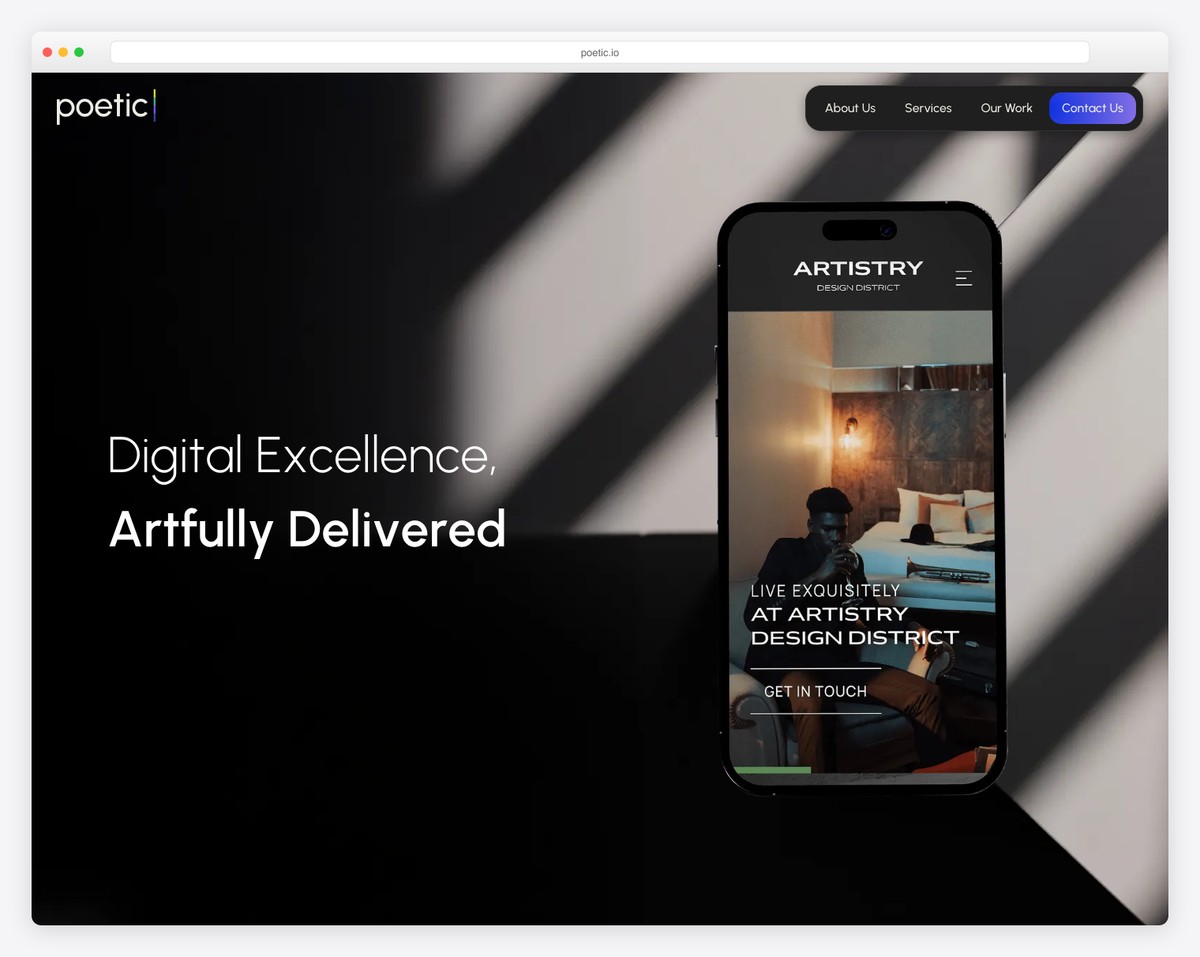 poetic small business website