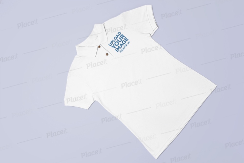polo shirt mockup on a flat surface