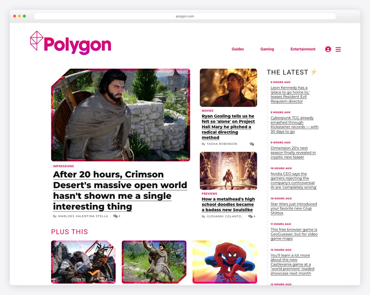 polygon informational website