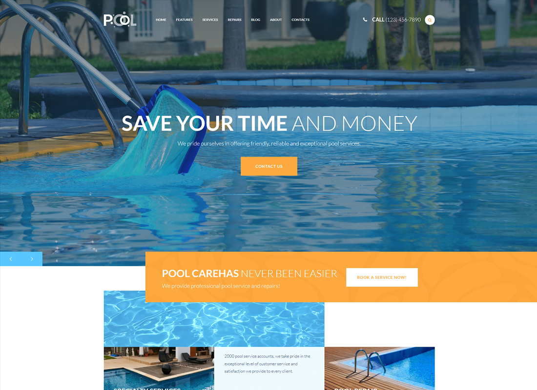 Pool Maintenance Services WordPress Theme