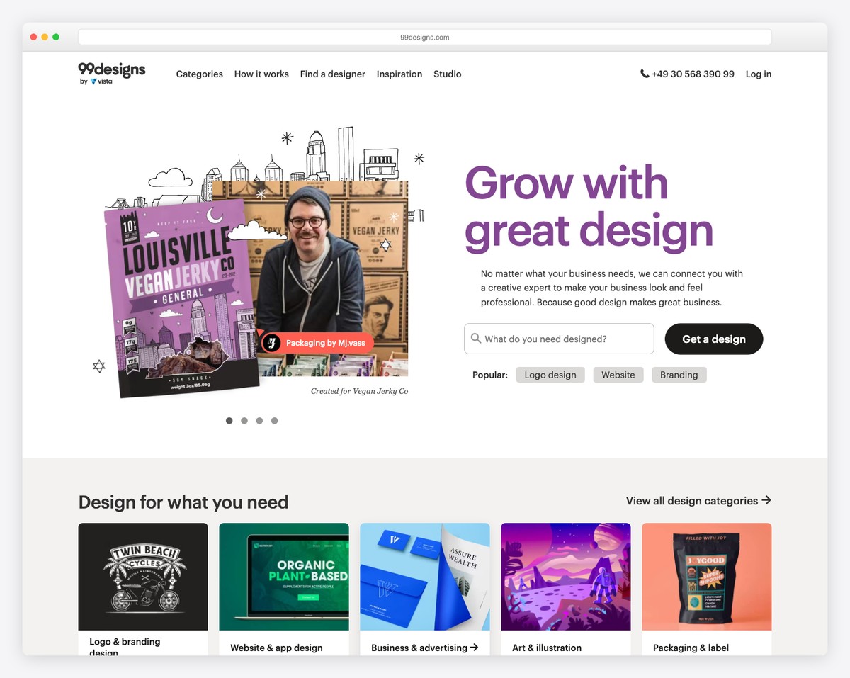 99designs screenshot