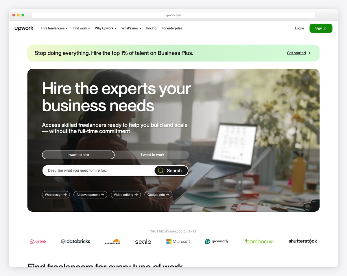 upwork screenshot