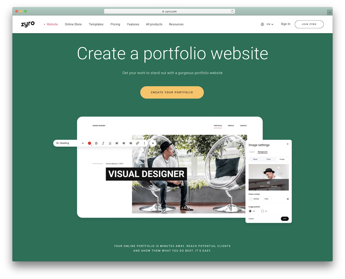portfolio website builders