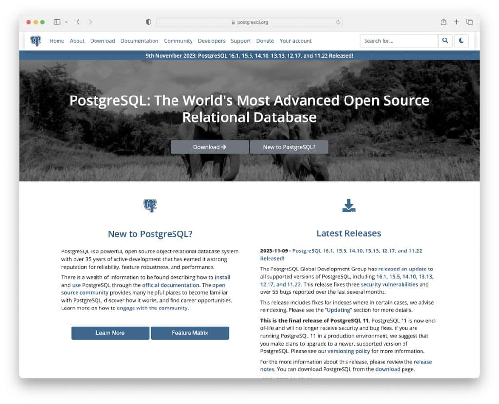 postgresql open source database software