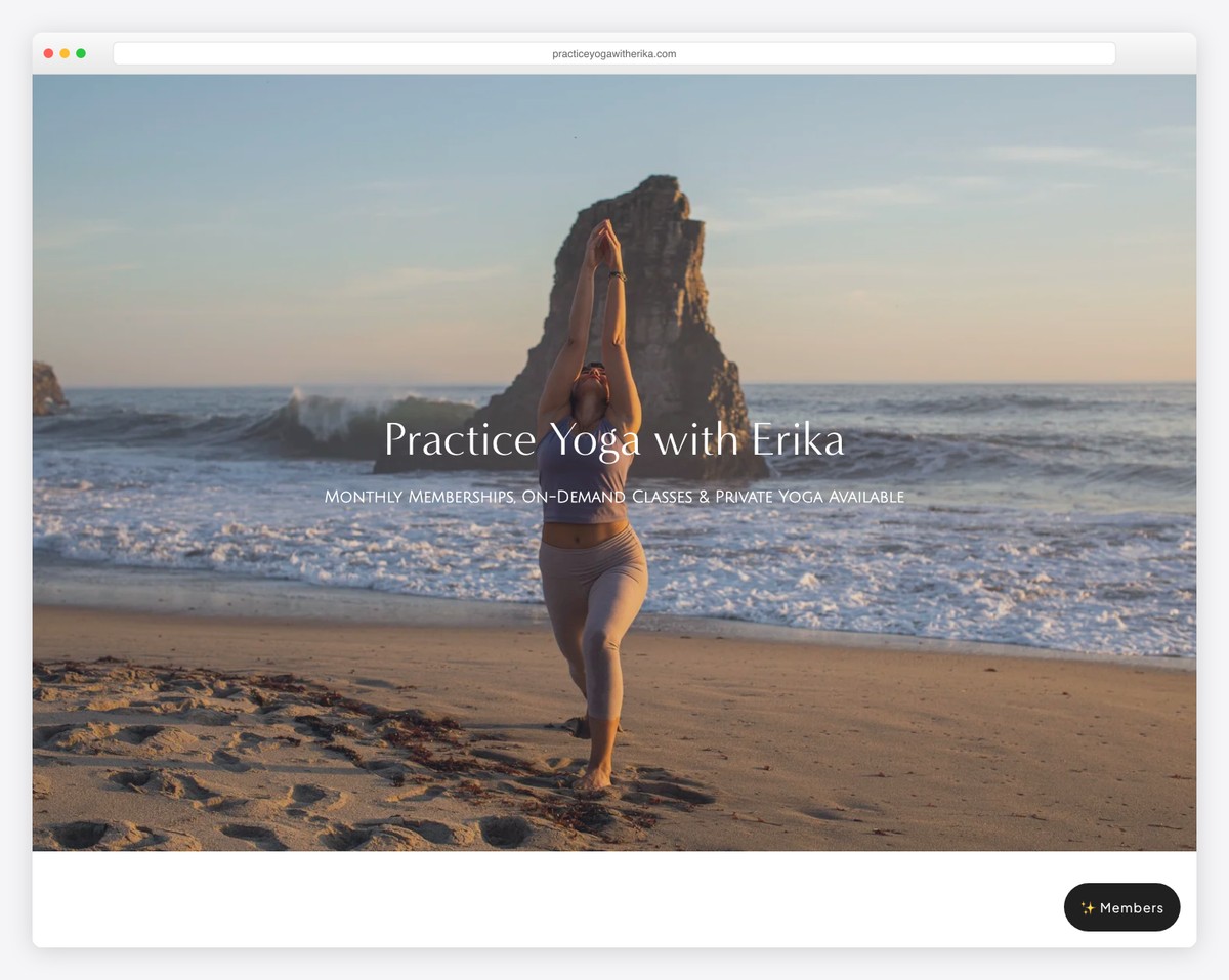 practice yoga with erika