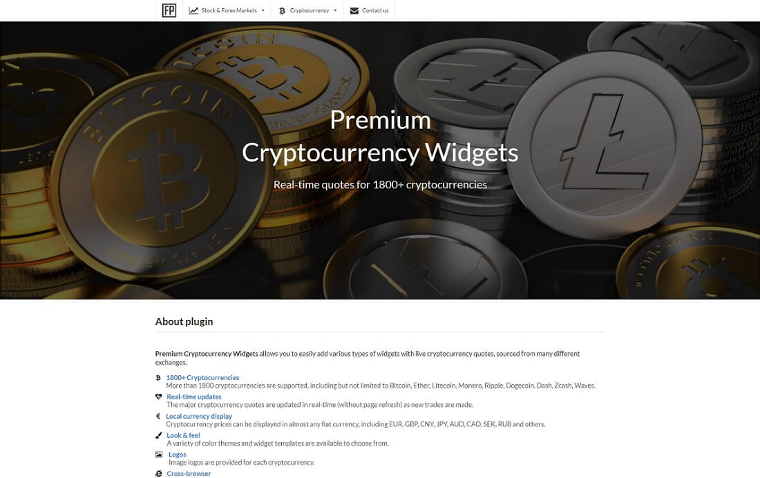 premium cryptocurrency widgets for wordpress