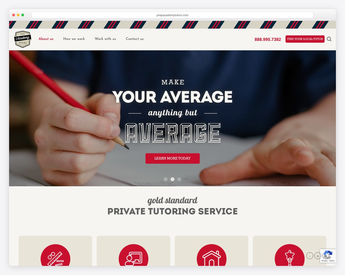 prep academy tutors website