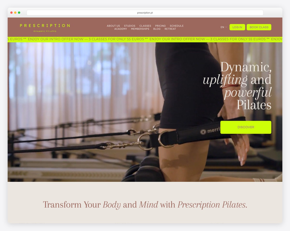prescription dynamic pilates website