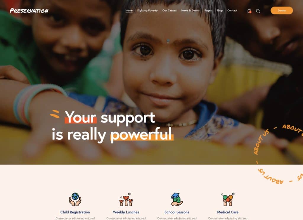 Preservation - NonProfit & Ecology WordPress Theme
