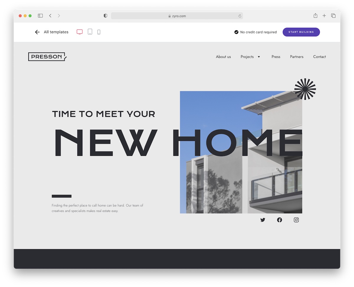 presson real estate website design