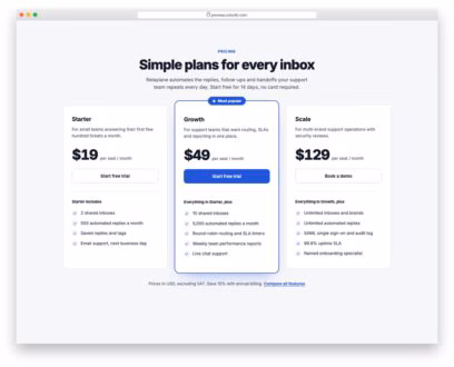 Pricing Table V01 free HTML and CSS snippet by Colorlib