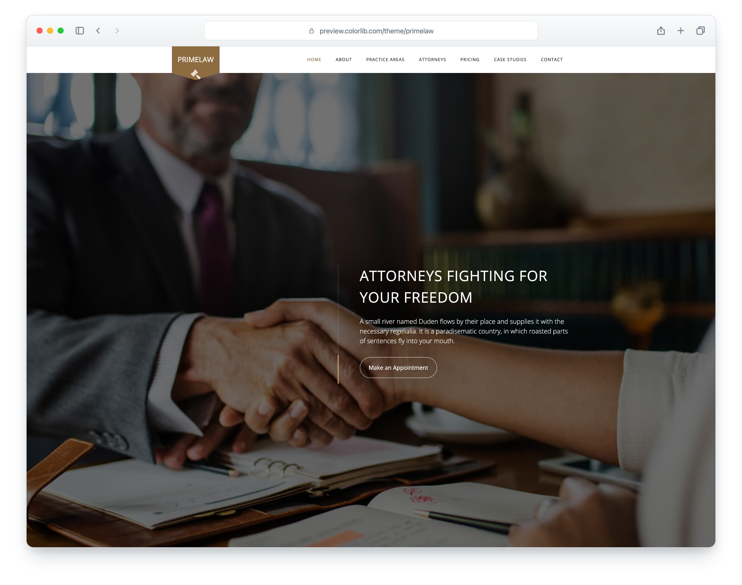 Primelaw website template