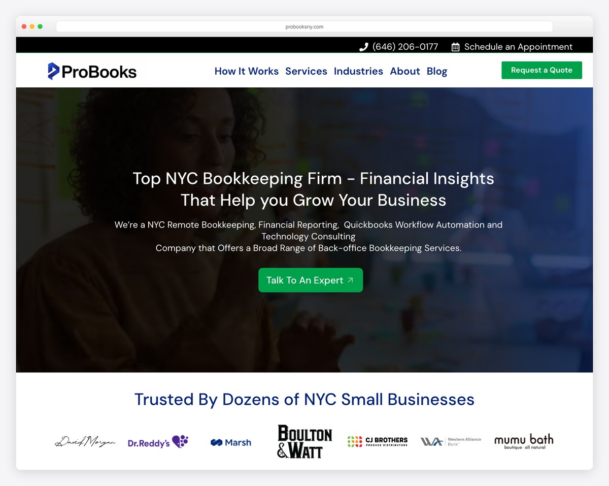 probooks ny website example