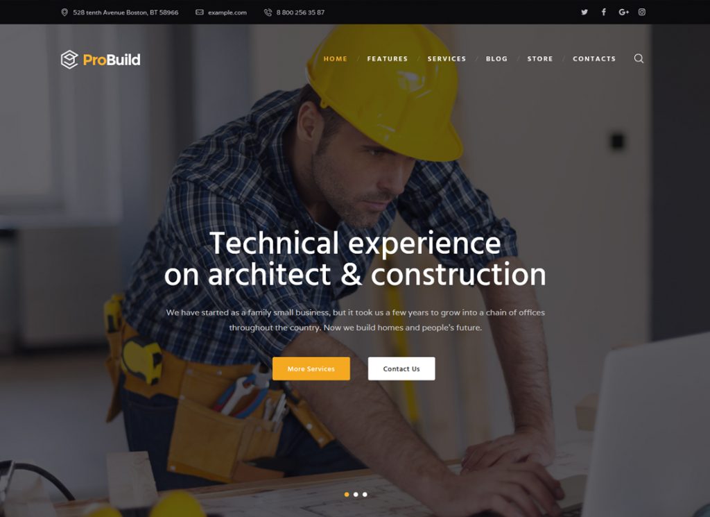 ProBuild - Construction & Building WordPress Theme 
