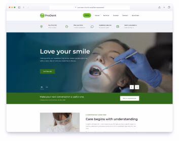 Prodent website template