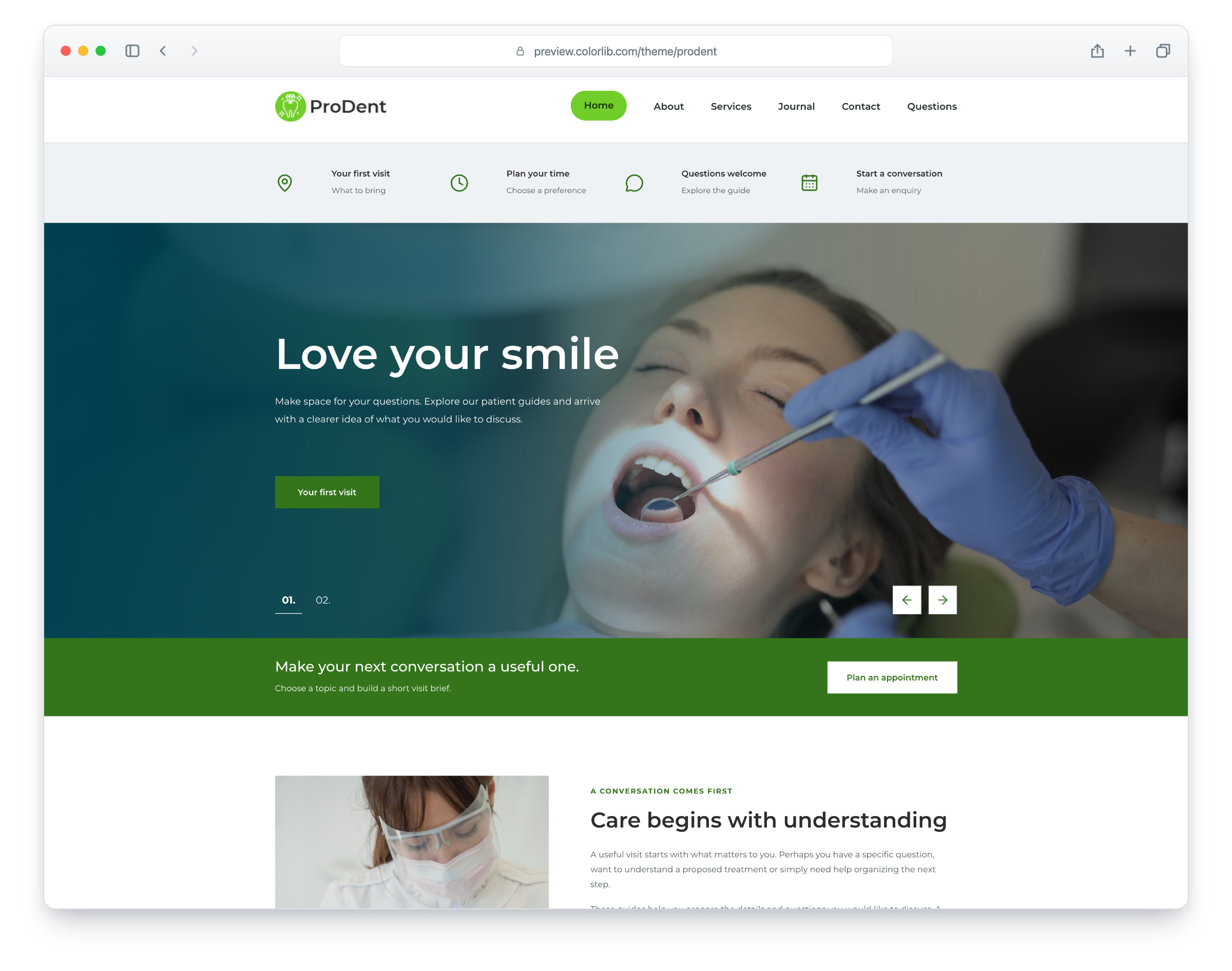 Prodent website template