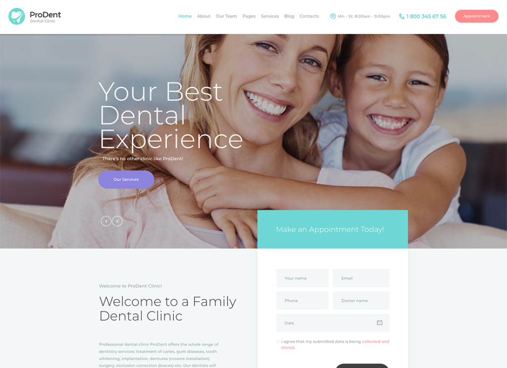 10 Professional Tooth Treatment and Odontologist WordPress Themes