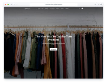 Product website template