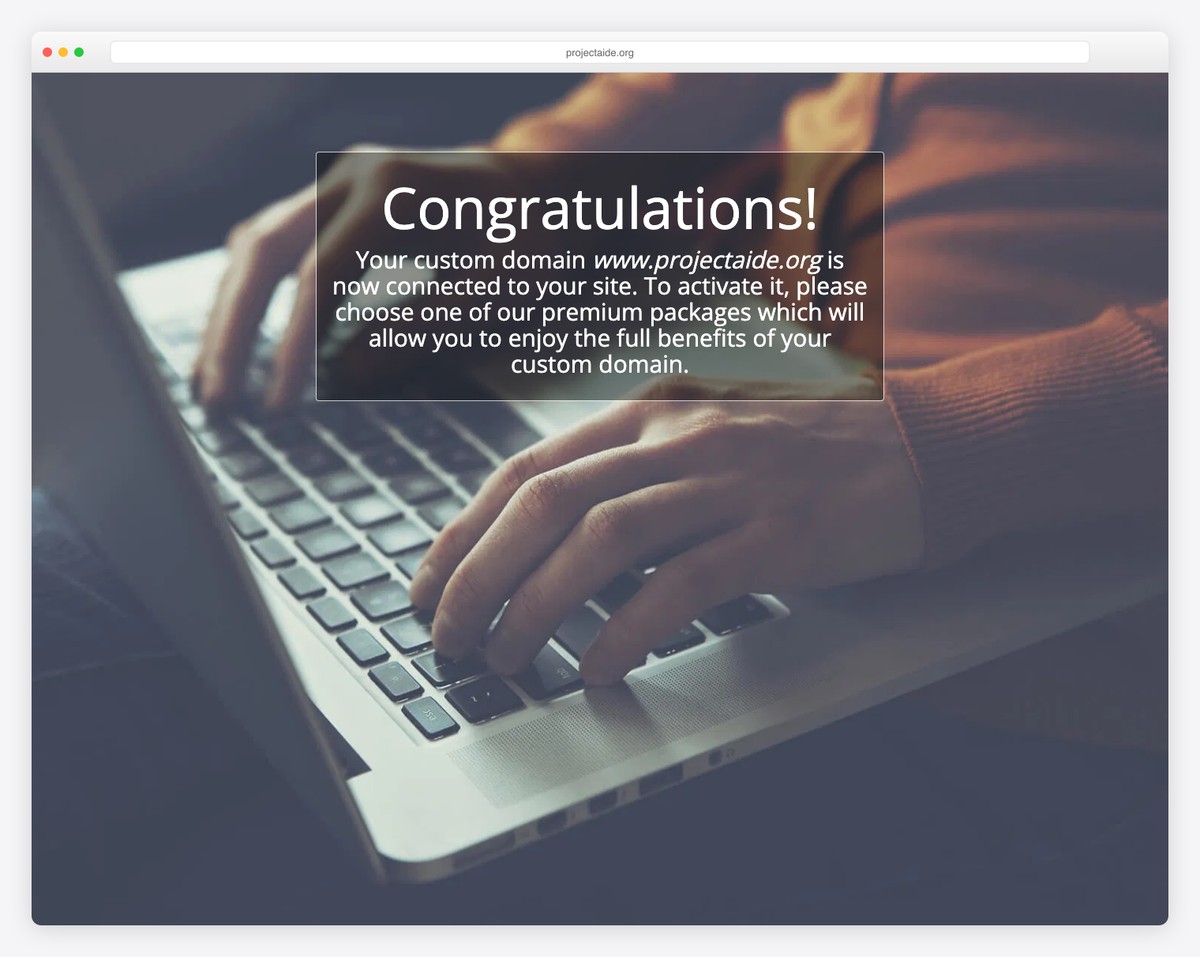 projectaide site123 website