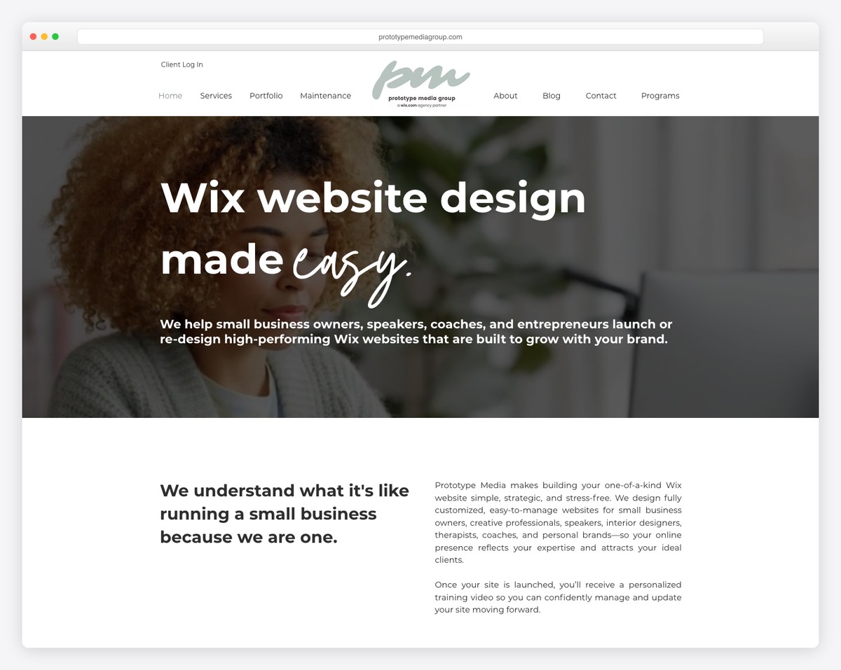 prototype media group website example