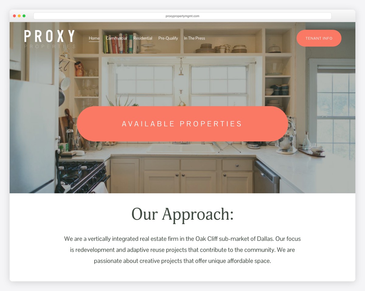 proxy properties website example