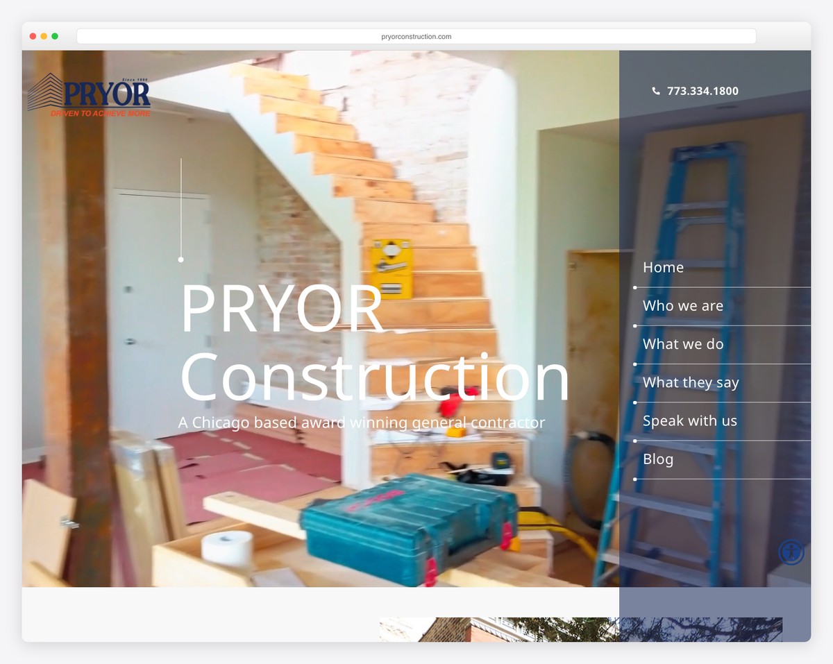 pryor construction website example