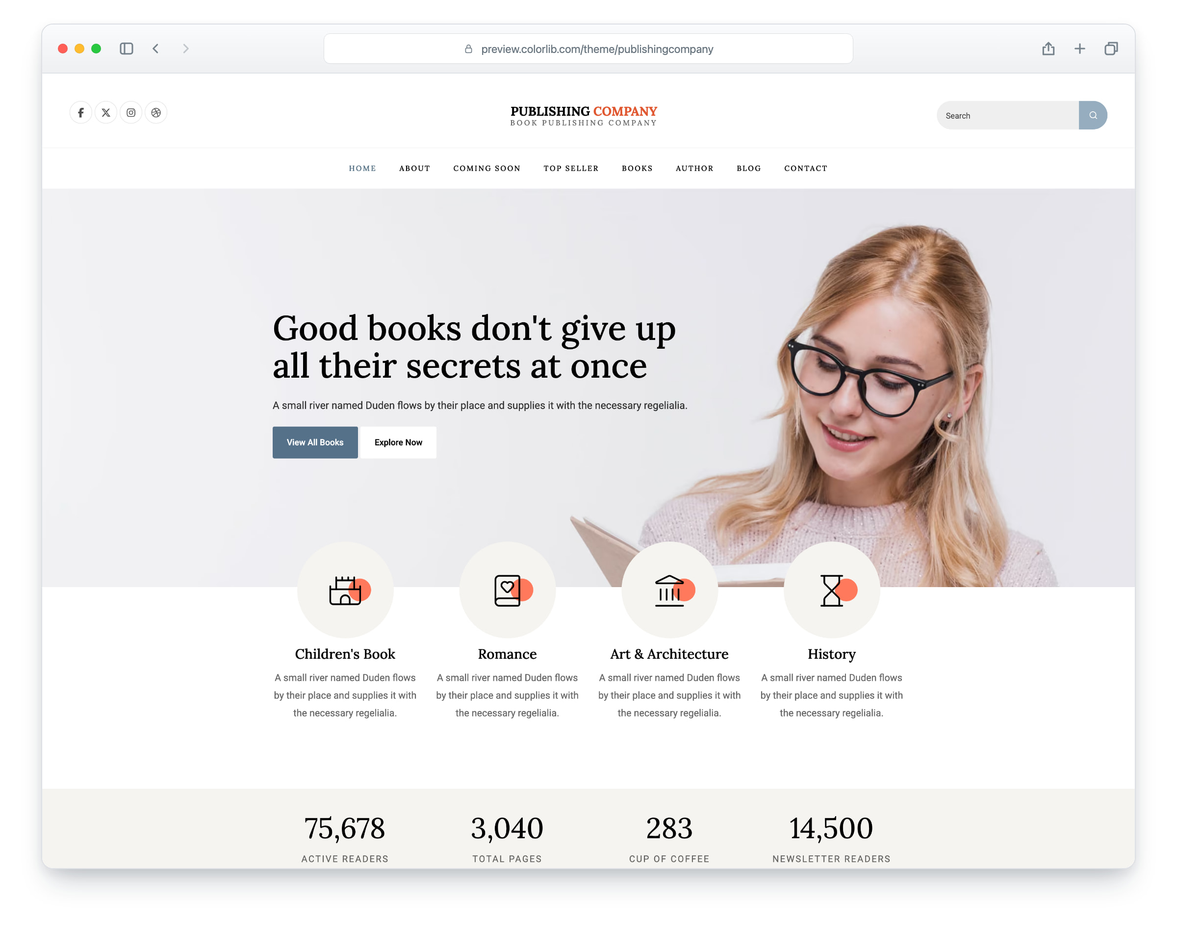 Publishing Company website template