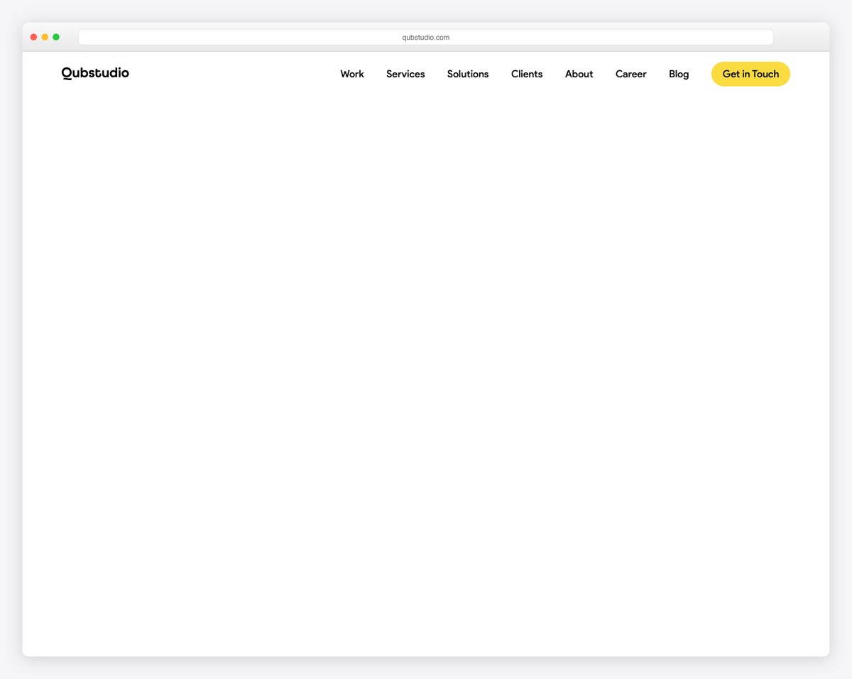 qubstudio website example