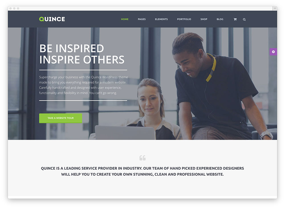 quince inspiring flat design consulting theme