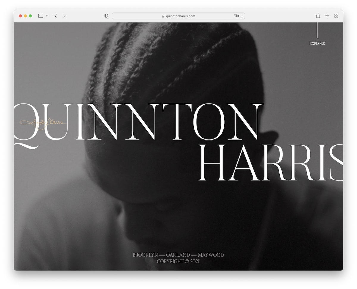 Quinnton Harris - resume website example