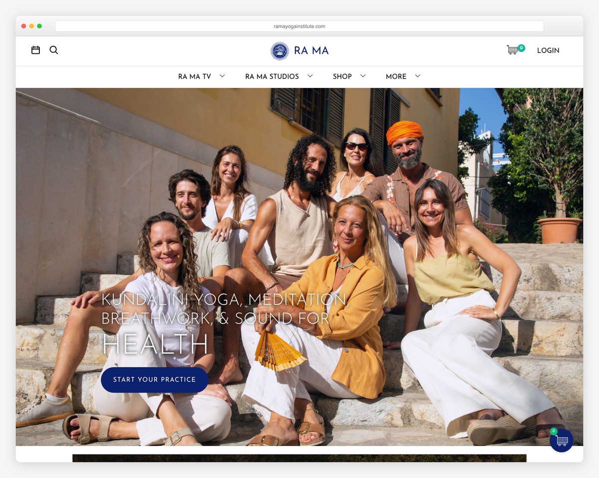 ra ma institute yoga website