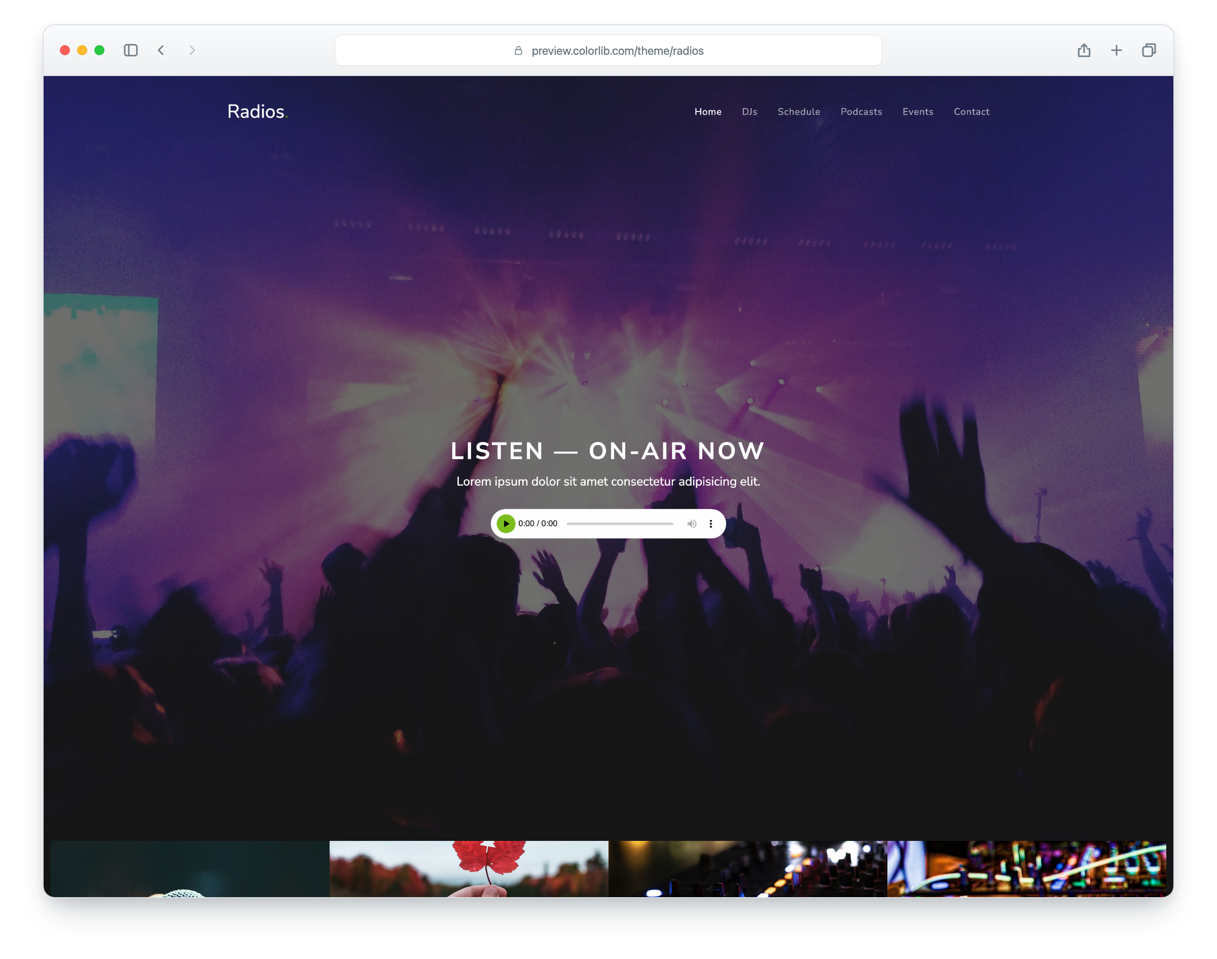 Radios website template