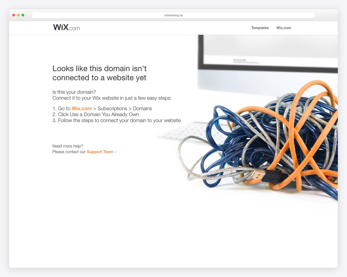 raven rising website example