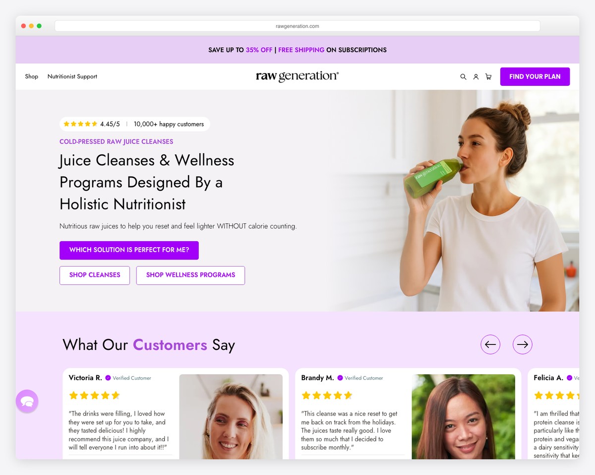 raw generation website example