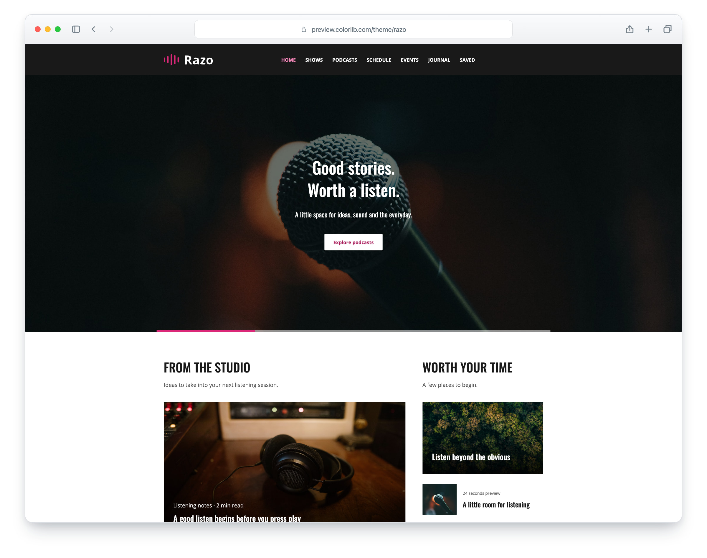 Razo website template