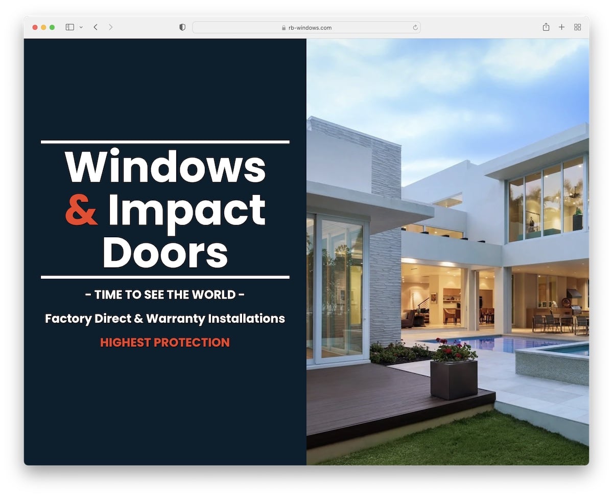 rb windows site123 website