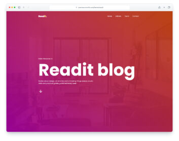Readit website template