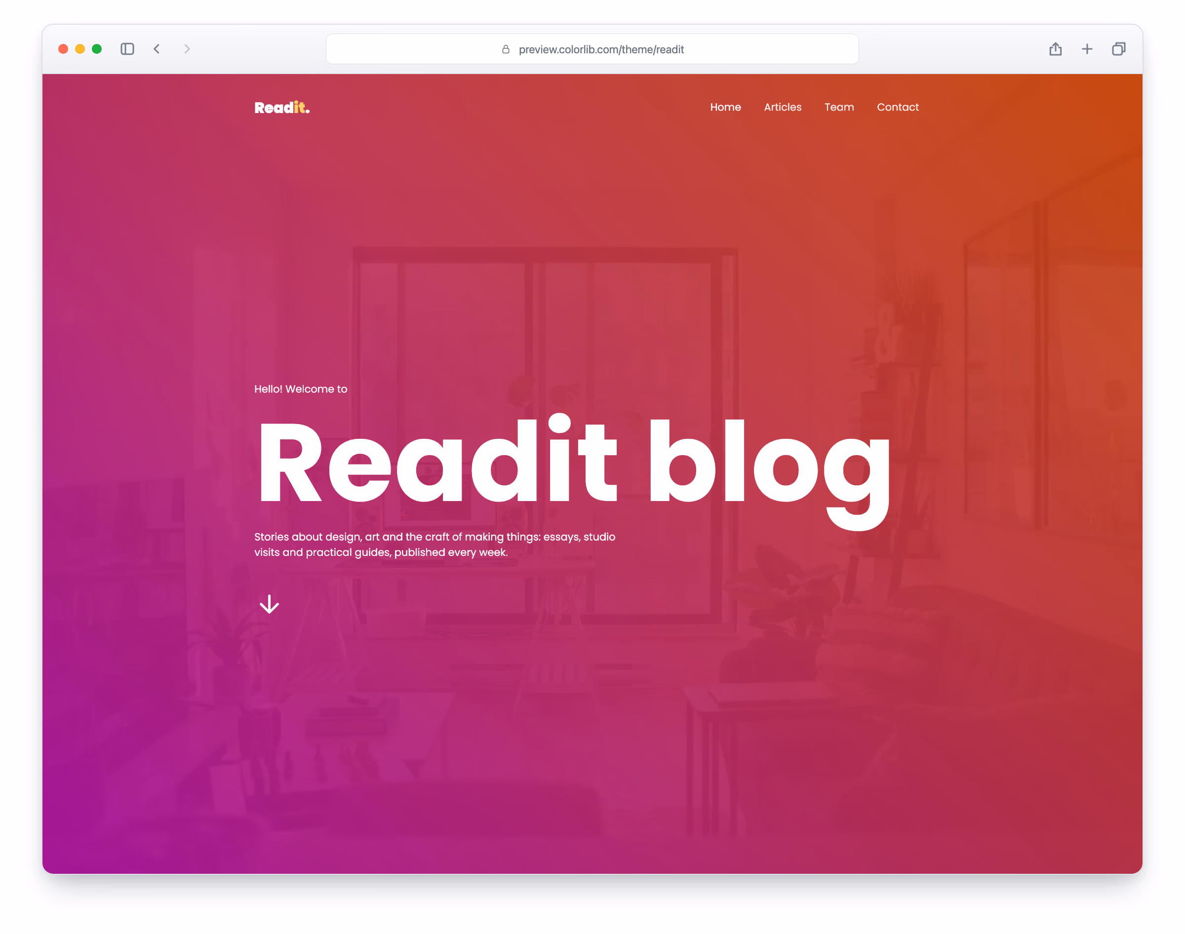 Readit website template
