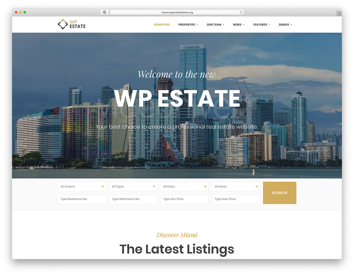 Real Estate WordPress theme