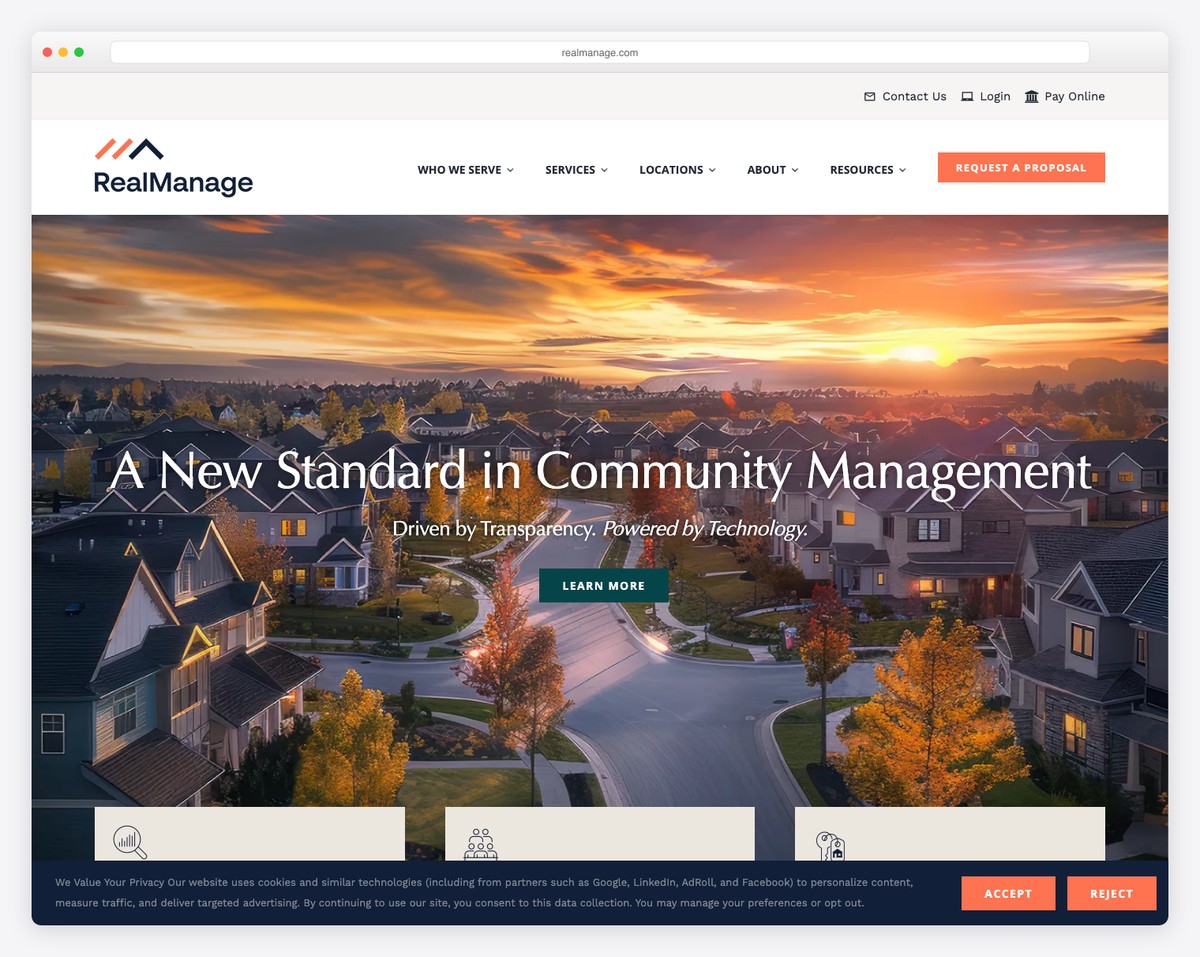 realmanage website example