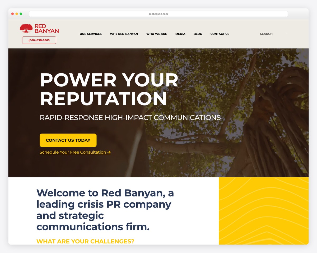 red banyan website example
