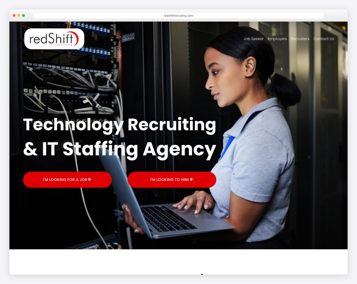 redshift recruiting website example