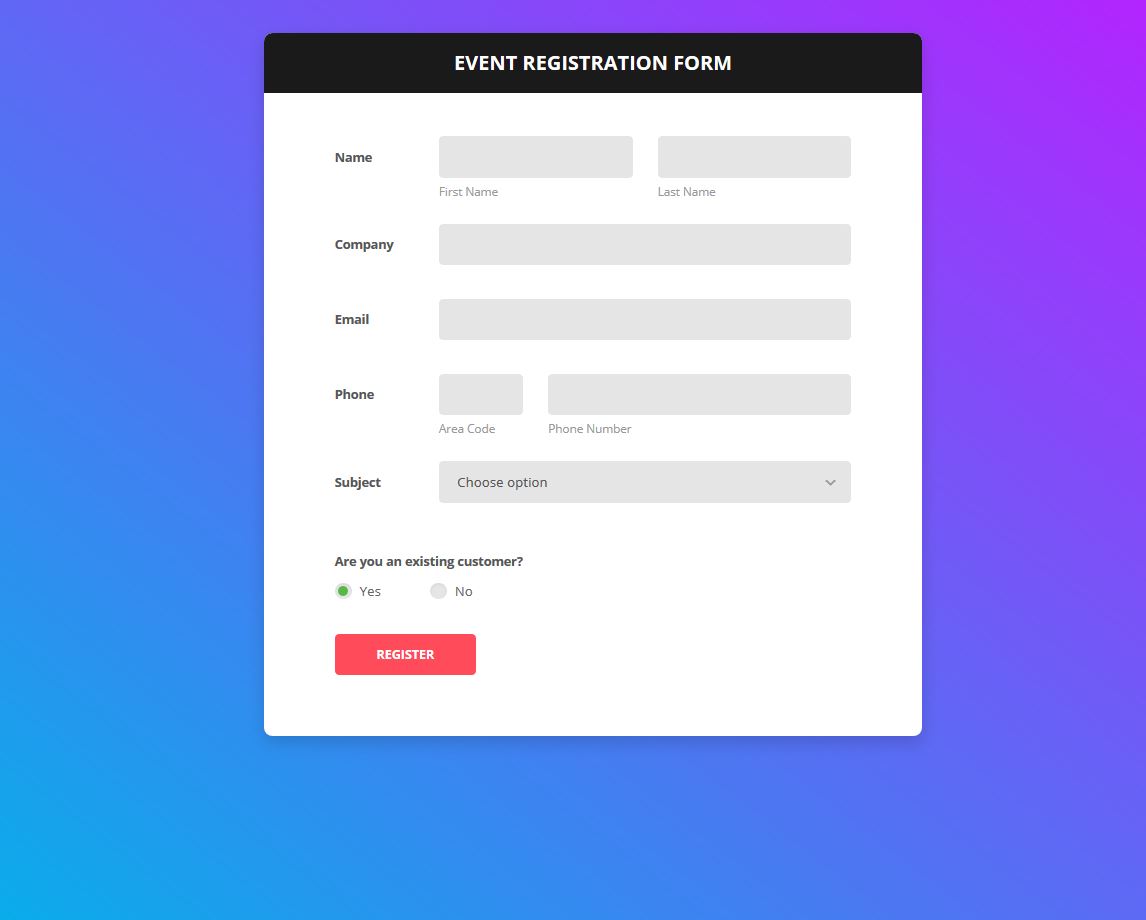 Bootstrap Survey Form Template Free Download