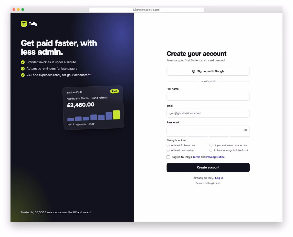 registration page v01