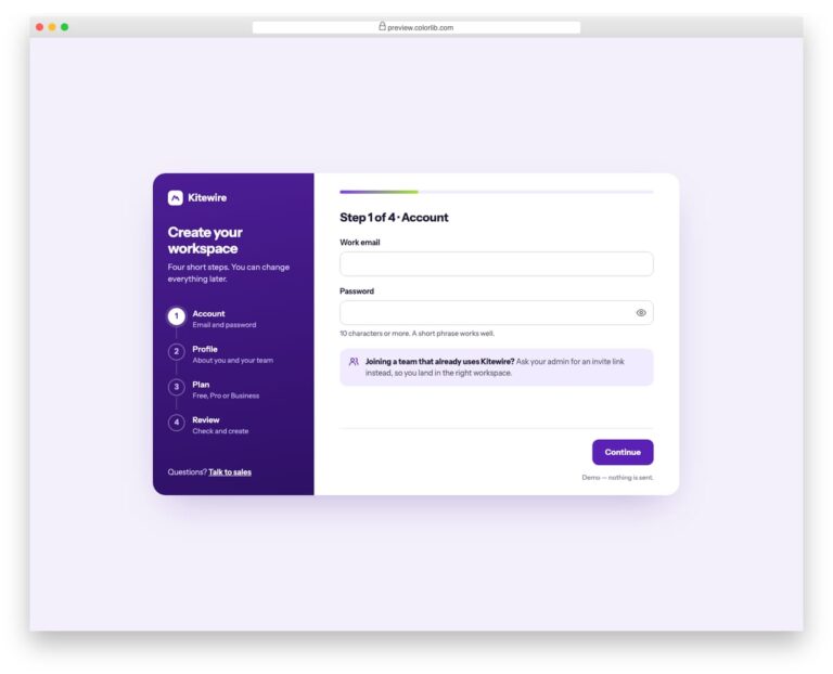 Registration Page V02 form template screenshot