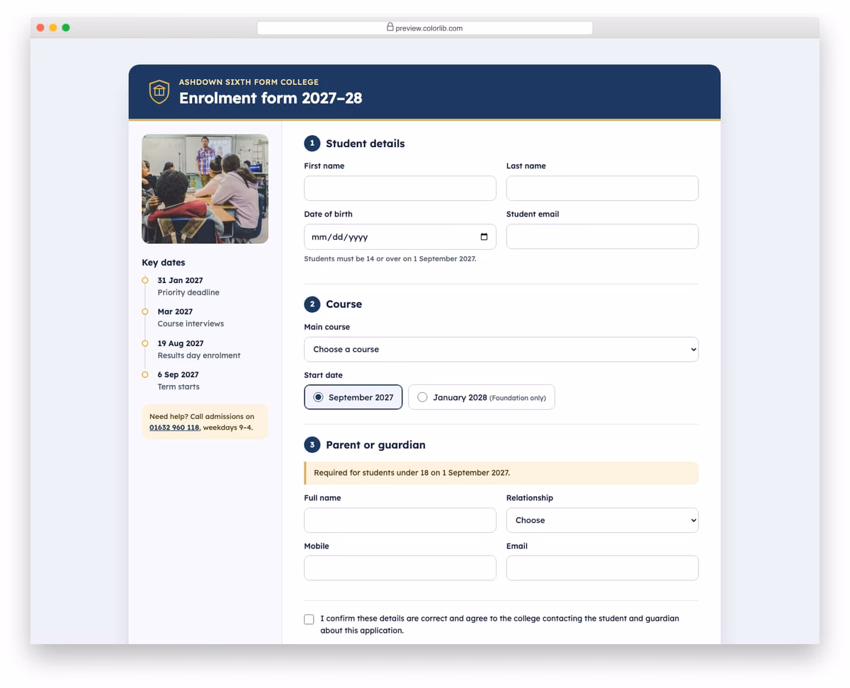 registration page v06
